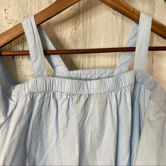 Francescas | Blue Embroidered Off the Shoulder Top cottage core - Picture 3 of 12